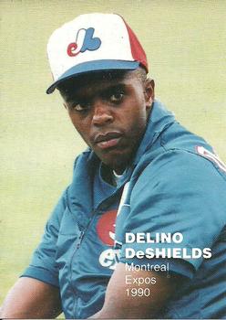 1990 M.V.P. Rookies Superstars Set of 12 (unlicensed) #7 Delino DeShields Front