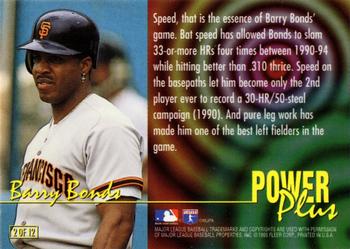 1996 Ultra - Power Plus Gold Medallion #2 Barry Bonds Back