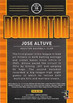2015 Donruss - Elite Dominator #10 Jose Altuve Back