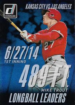 2015 Donruss - Longball Leaders #1 Mike Trout Front