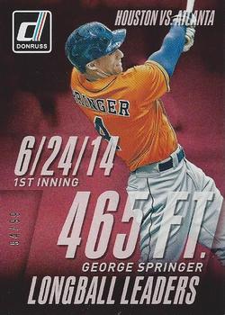 2015 Donruss - Longball Leaders Red #9 George Springer Front
