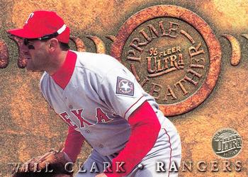 1996 Ultra - Prime Leather Gold Medallion #2 Will Clark Front