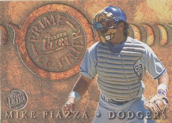 1996 Ultra - Prime Leather Gold Medallion #10 Mike Piazza Front
