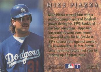 1996 Ultra - Prime Leather Gold Medallion #10 Mike Piazza Back