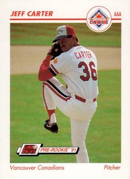 1991 Line Drive AAA Vancouver Canadians Ad Backs #630 Jeff Carter Front