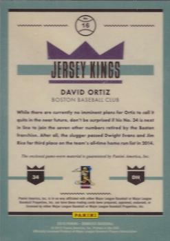 2015 Donruss - Jersey Kings #16 David Ortiz Back