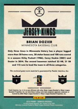 2015 Donruss - Jersey Kings #8 Brian Dozier Back