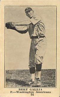 1917 Boston Store (H801-8) #54 Bert Gallia Front