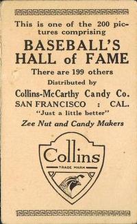 1917 Collins-McCarthy (E135) #89 Fielder Jones Back