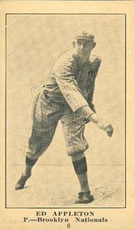1917 Collins-McCarthy (E135) #6 Ed Appleton Front