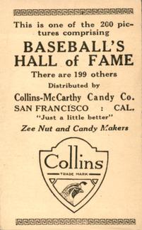 1917 Collins-McCarthy (E135) #16 Ping Bodie Back