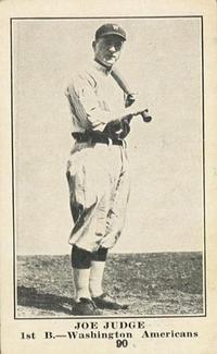 1917 Collins-McCarthy (E135) #90B Joe Judge Front