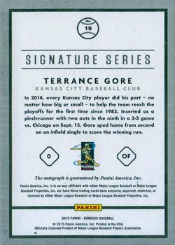 2015 Donruss - Signature Series #19 Terrance Gore Back