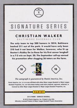 2015 Donruss - Signature Series #1 Christian Walker Back