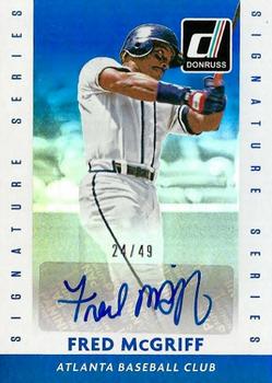 2015 Donruss - Signature Series Blue #87 Fred McGriff Front