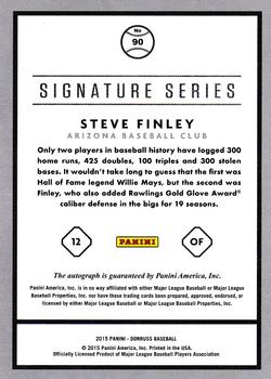2015 Donruss - Signature Series Green #90 Steve Finley Back