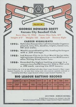 2015 Donruss - Inaugural 1981 Edition Hot Off The Press #240 George Brett Back