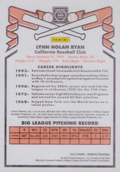 2015 Donruss - Inaugural 1981 Edition Press Proof Platinum #245 Nolan Ryan Back