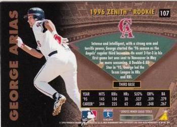 1996 Zenith - Artist's Proofs #107 George Arias Back