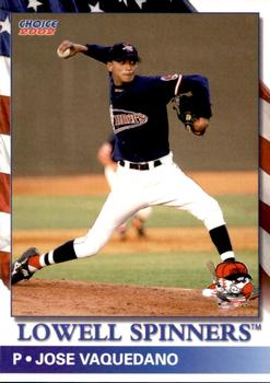 2002 Choice Lowell Spinners #13 Jose Vaquedano Front
