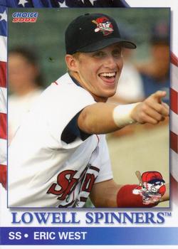 2002 Choice Lowell Spinners #29 Eric West Front