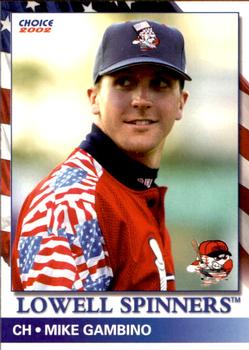 2002 Choice Lowell Spinners #32 Mike Gambino Front