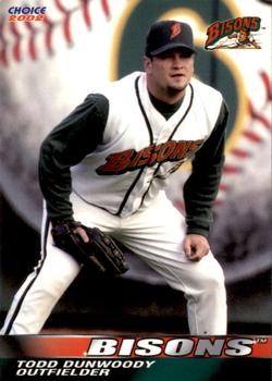 2002 Choice Buffalo Bisons #11 Todd Dunwoody Front