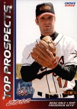 2002 Choice Carolina League Top Prospects #01 Beau Hale Front