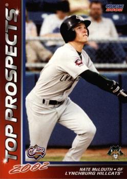 2002 Choice Carolina League Top Prospects #15 Nate McLouth Front