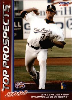 2002 Choice Carolina League Top Prospects #24 Kyle Snyder Front