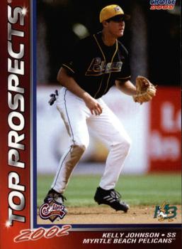 2002 Choice Carolina League Top Prospects #27 Kelly Johnson Front