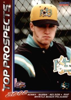 2002 Choice Carolina League Top Prospects #29 Bubba Nelson Front
