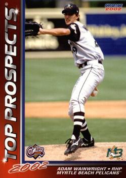2002 Choice Carolina League Top Prospects #30 Adam Wainwright Front