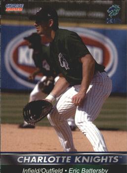 2002 Choice Charlotte Knights #3 Eric Battersby Front
