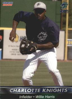 2002 Choice Charlotte Knights #13 Willie Harris Front