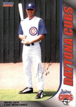 2002 Choice Daytona Cubs #18 Luis Montanez Front