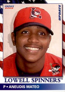 2002 Choice Lowell Spinners Update #02 Aneudis Mateo Front