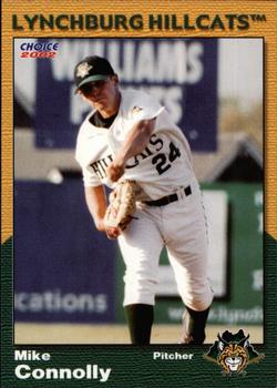 2002 Choice Lynchburg Hillcats #24 Mike Connolly Front
