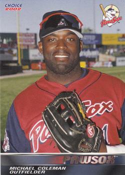 2002 Choice Pawtucket Red Sox #10 Michael Coleman Front