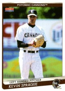 2002 Choice Potomac Cannons #11 Kevin Sprague Front