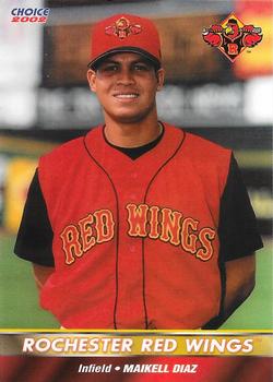 2002 Choice Rochester Red Wings #5 Maikell Diaz Front