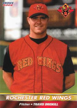 2002 Choice Rochester Red Wings #7 Travis Driskill Front