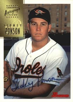 1997 Bowman - Certified Autographs Black Ink #CA63 Sidney Ponson Front