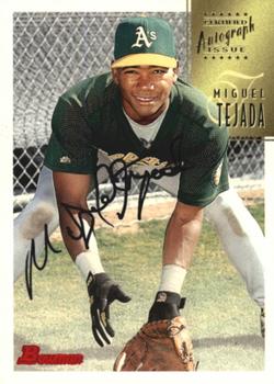 1997 Bowman - Certified Autographs Black Ink #CA78 Miguel Tejada Front