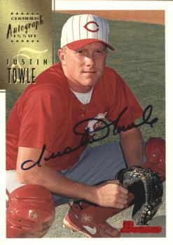 1997 Bowman - Certified Autographs Black Ink #CA80 Justin Towle Front
