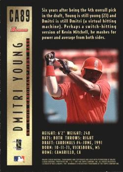 1997 Bowman - Certified Autographs Black Ink #CA89 Dmitri Young Back