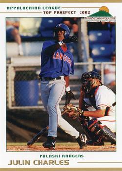2002 Grandstand Appalachian League Top Prospects #NNO Julin Charles Front