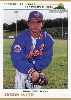 2002 Grandstand Appalachian League Top Prospects #NNO Jayson Weir Front
