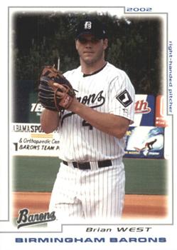 2002 Grandstand Birmingham Barons #NNO Brian West Front