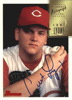 1997 Bowman - Certified Autographs Blue Ink #CA50 Curt Lyons Front
